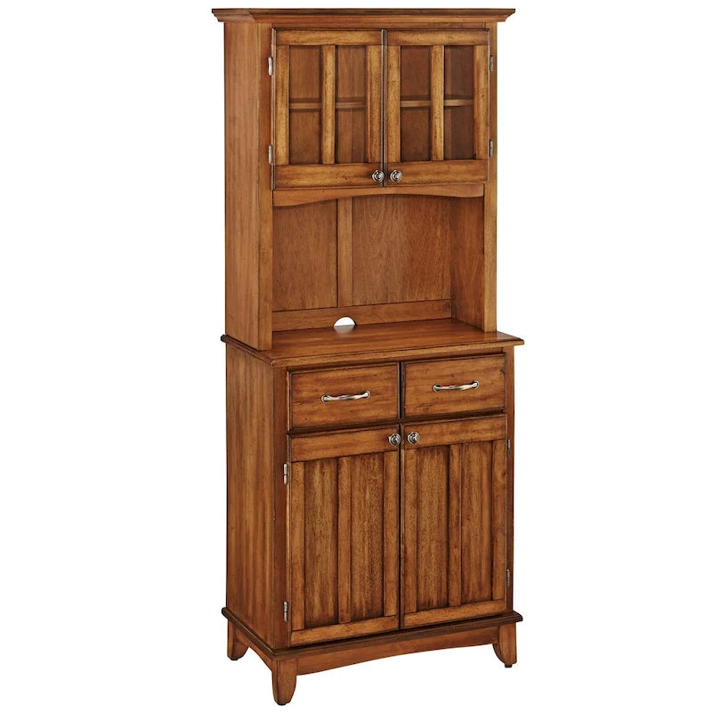 Homestyles Buffet of Buffets Cottage Oak Aufsatzschrank mit Holzplatte