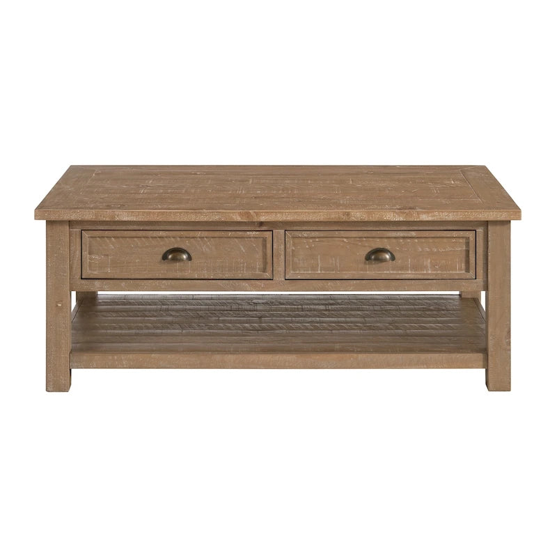 The Gray Barn Downington Couchtisch aus Massivholz mit 2 Schubladen