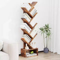 Baumförmiges Bücherregal mit 8 Ebenen im rustikalen Stil, ideales offenes Regal für Wohn-, Schlafzimmer und Büros