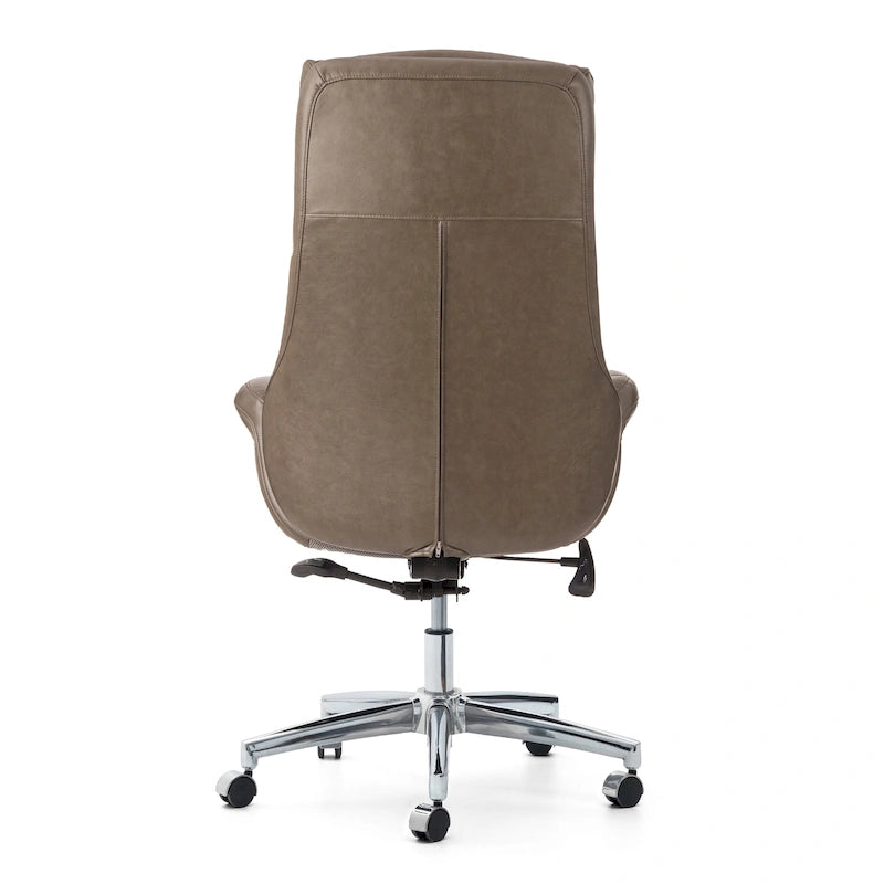 Glitzhome 48-Zoll Mid-Century verstellbarer Drehstuhl aus Kunstleder fürs Büro