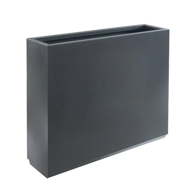 Schwerer metallischer Pflanzkübel für Außenpflanzen, 38L x 10B x 30H Zoll, hohe und lange Pflanzbox mit Metallteiler – 38 x 30 x 10