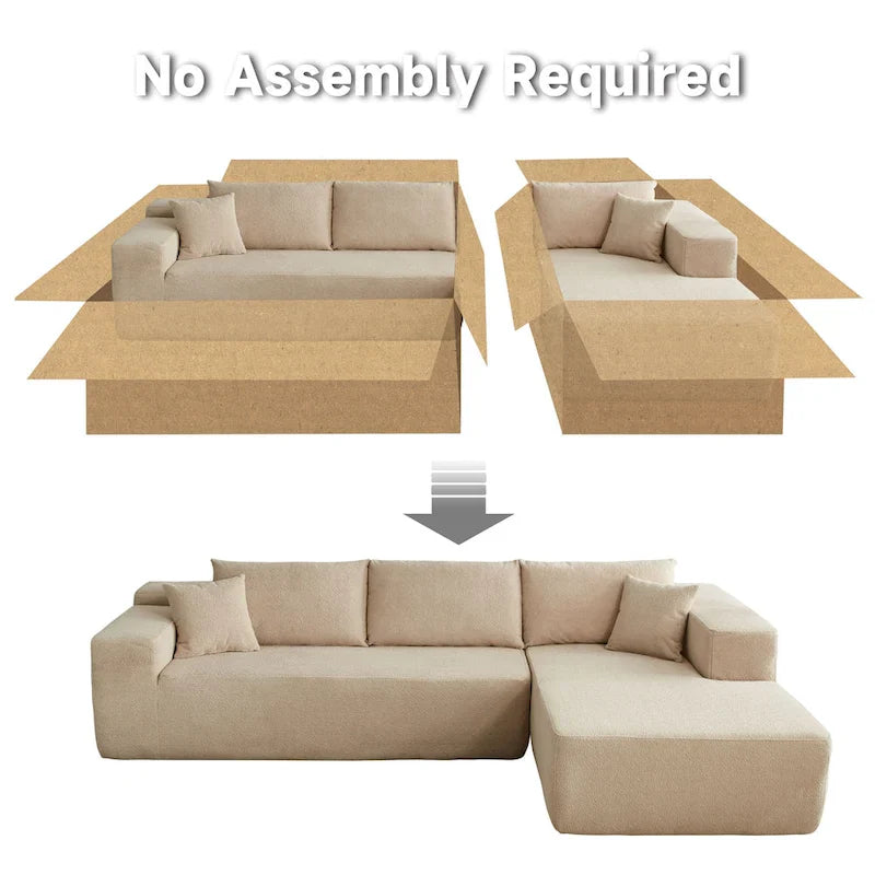 Modernes Polster-Chaiselongue-Sofa mit Kissen für das Wohnzimmer