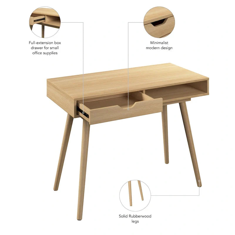 Bush Furniture Nora 40 Zoll breiter Schreib- und Computertisch mit Stauraum