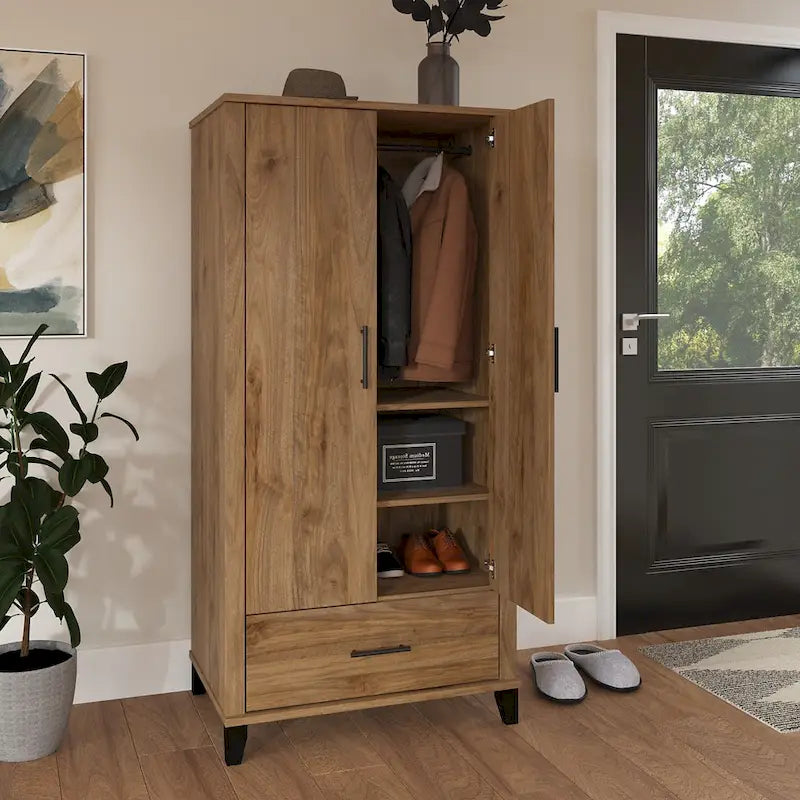 Somerset Hoher Eingangsschrank mit Türen und Schublade von Bush Furniture