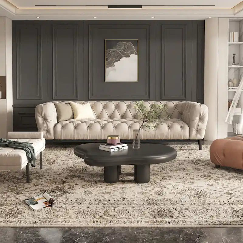 48,5 Zoll moderner Couchtisch in Wolkenform mit 4 Beinen