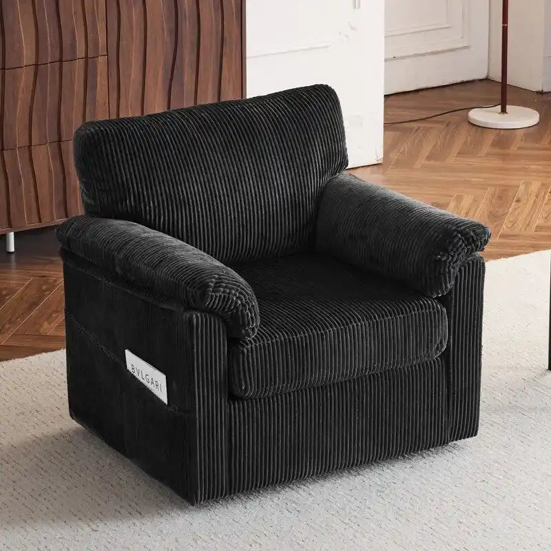 33-Zoll-Drehsessel aus Cord
