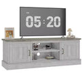 Moderner TV-Schrank für 65-Zoll-Fernseher, rustikales Entertainment-Center aus Holz mit geräumigen Aufbewahrungsschränken, Medienkonsole für Wohnzimmer und Büro
