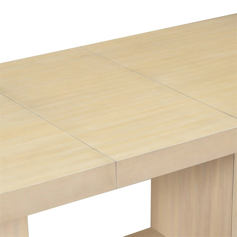 Zeitgenössisches 6-teiliges ausziehbares Säulen-Esszimmertisch-Set (198 cm)