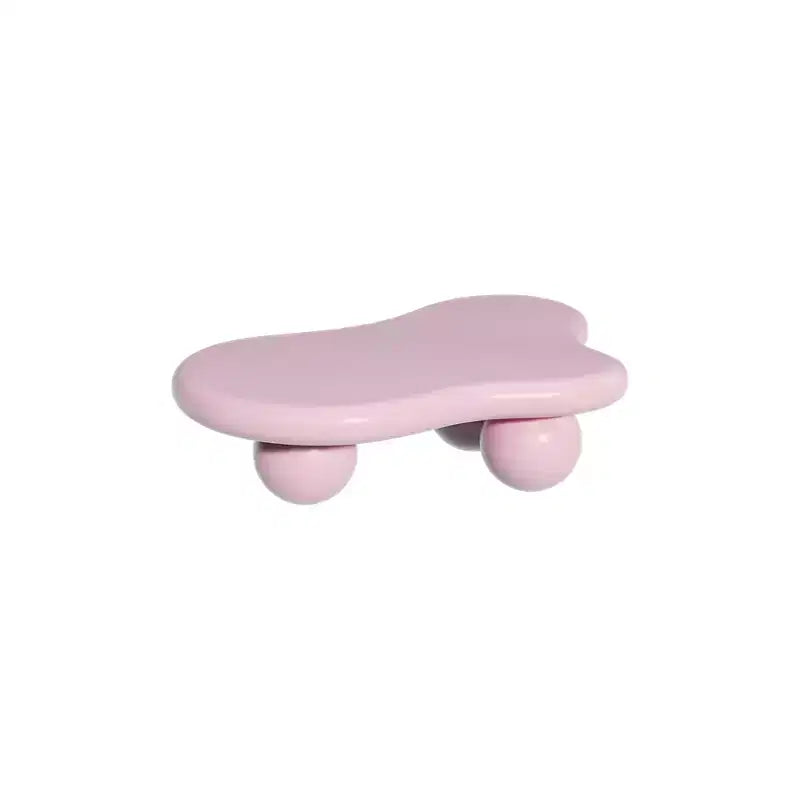Rosa wolkenförmiger Couchtisch mit Kugelbeinen, für 1 Person