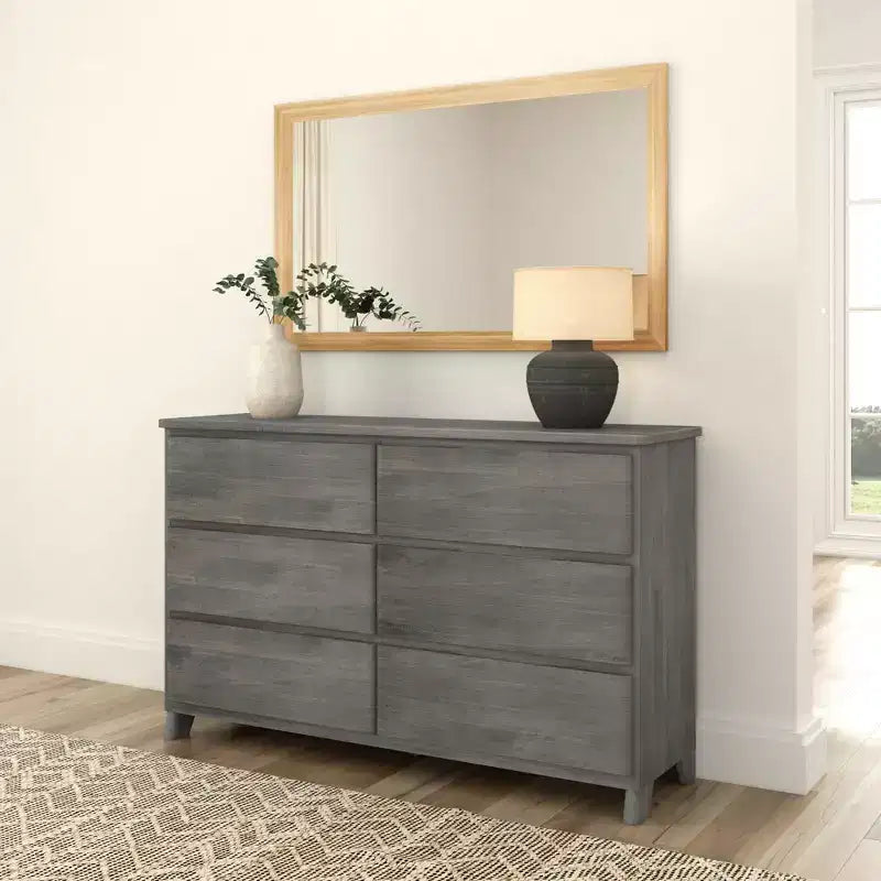 Massivholz-Kommode im Landhausstil mit 6 Schubladen