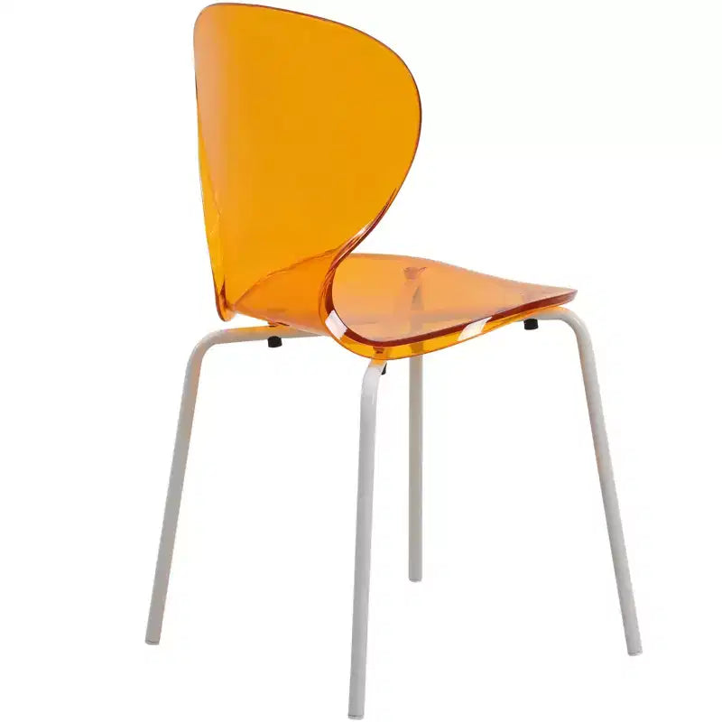 LeisureMod Bristol 5-teiliges Ess-Set mit rundem Esstisch und 4 Esszimmerstühlen aus Kunststoff mit weißen Beinen