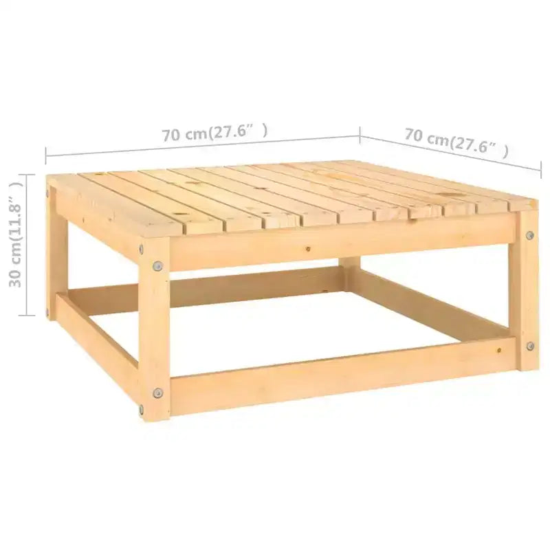 vidaXL 10-teiliges Gartenmöbelset, Outdoor-Ecksofa aus massivem Kiefernholz