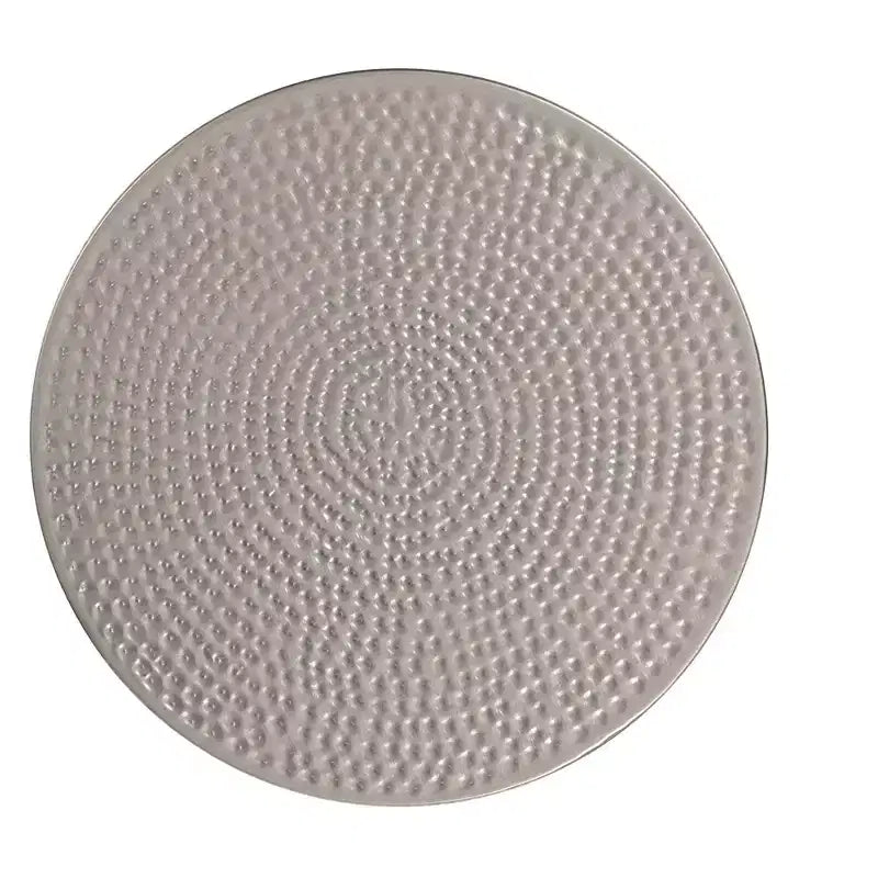Kacy 36 Zoll breiter, moderner Couchtisch aus Metall in Silber-Ombré, montiert