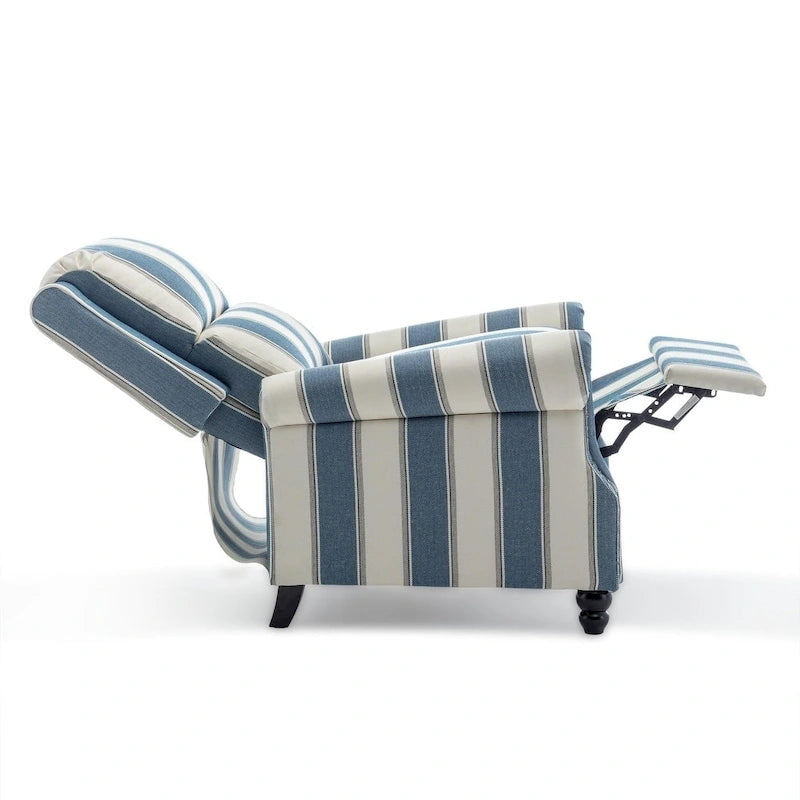 2er-Set moderner Polster-Relaxsessel mit Kunstleder/Stoffbezug