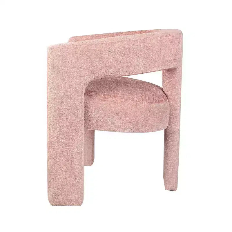 Jofran, Gwen moderner Luxus-Polstersessel aus Jacquard-Stoff – Farbe: Rosa