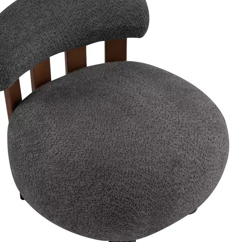 Christopher Knight Home Gareth moderner Akzent-Slipper-Sessel aus Holz mit Bouclé-Polsterung