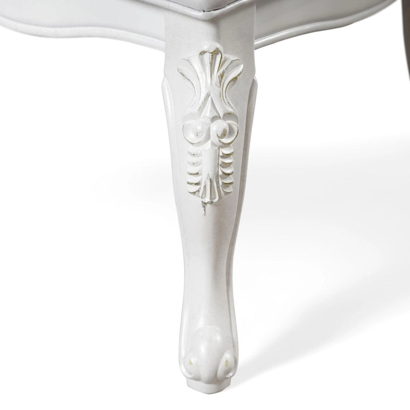 Furniture of America Eugene Traditionelle Esszimmer-Armstühle aus Massivholz mit Ziernagelbesatz und Cabriole-Beinen (2er-Set)