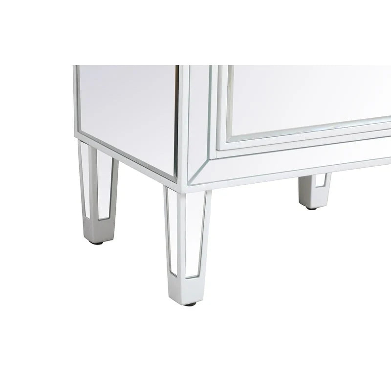 Reflexion Collection, 46 cm breiter, verspiegelter Nachttisch mit 1 Schublade in Rosa