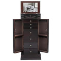 Stilvoller Schmuckschrank mit Spiegel und Kettenhaken - 18,5 x 12 x 42