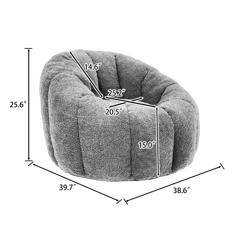 Sitzsack-Sessel mit Armlehnen, Füllung aus hochdichtem Schaumstoff, Relaxsessel für Erwachsene, Wohnzimmer