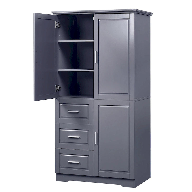 Hoher und breiter Schrank mit Türen für Badezimmer/Büro