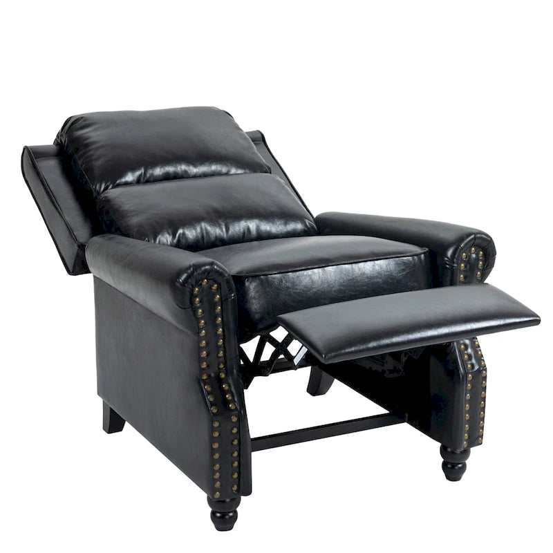 2er-Set moderner Polster-Relaxsessel mit Kunstleder/Stoffbezug