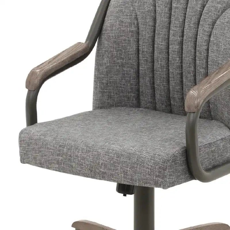 Chromcraft Douglas Esszimmerstühle mit Rollen in Kastanienbraun, graues Finish (2er-Set)