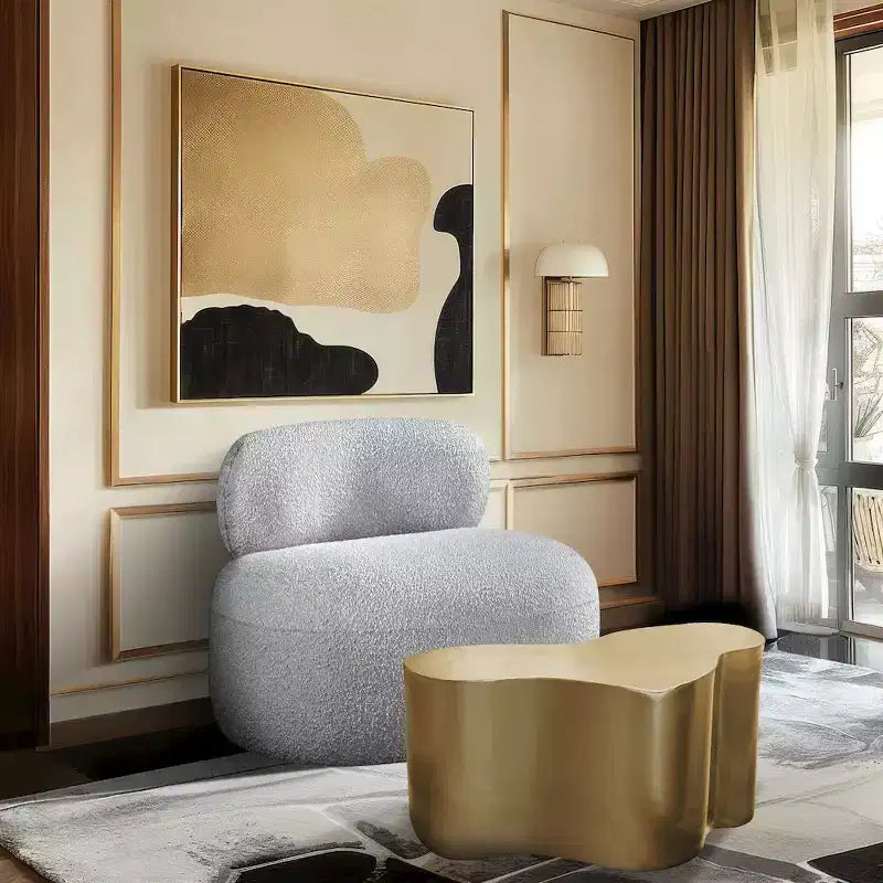 Meridian Furniture Venti Stuhl aus Bouclé-Stoff