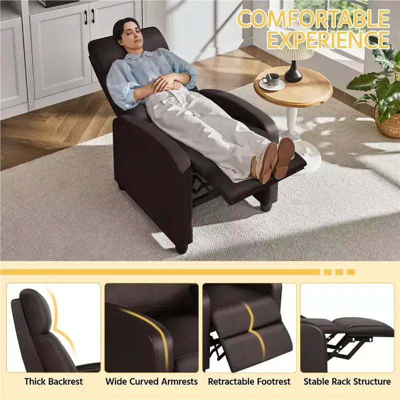 Yaheetech 2er-Set moderne Relax-Sofas aus PU-Leder für Wohnzimmer und Schlafzimmer