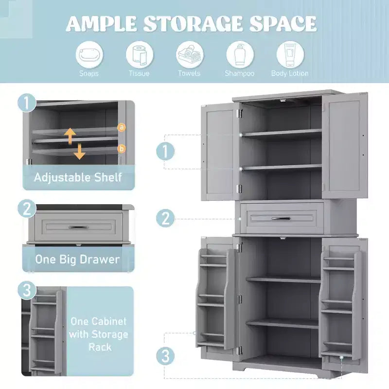 Christopher Knight Home Ashbur moderner Badezimmerschrank mit Schublade und verstellbarem Einlegeboden