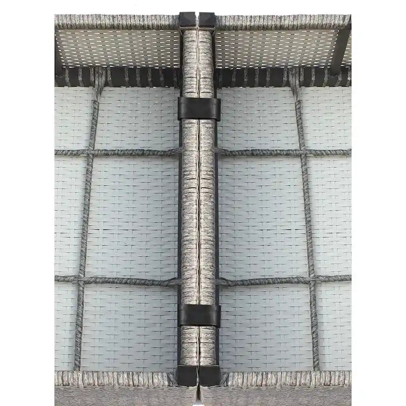LSI Antibes 12-teiliges Lounge-Set aus grauem Flechtwerk und Aluminium