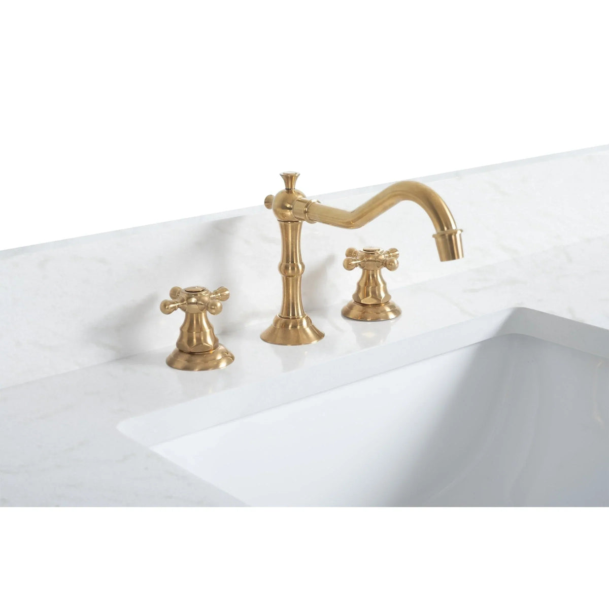 Vanity Art Badezimmerschrank mit Keramikwaschbecken und Platte aus technischem Marmor
