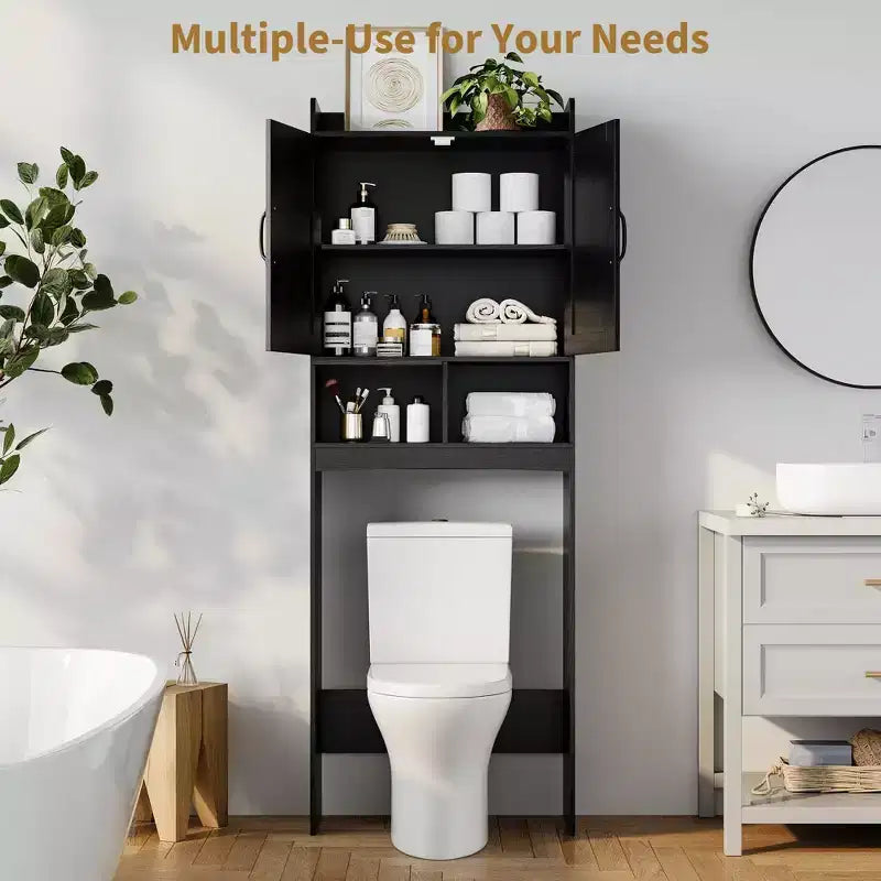Toiletten-Überbauschrank, freistehender Badezimmer-Organizer für Bad, Toilette und Waschküche