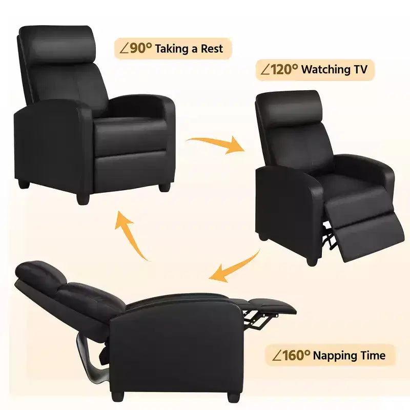 Yaheetech 2er-Set moderne Relax-Sofas aus PU-Leder für Wohnzimmer und Schlafzimmer
