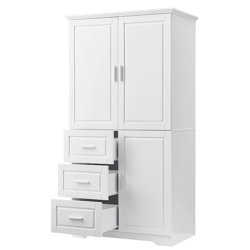 Hoher und breiter Schrank mit Türen für Badezimmer/Büro
