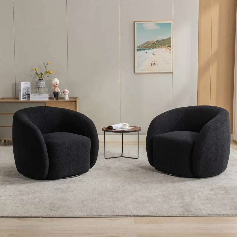 SEYNAR Moderner Glamour-Polstersessel, 360-Grad drehbar, 2er-Set