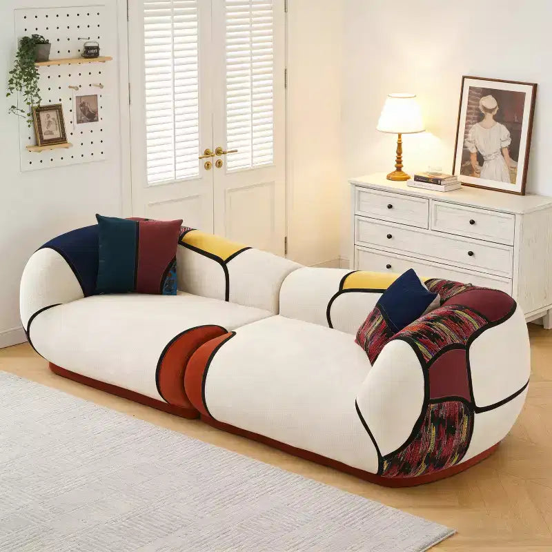 Dyonery 104-Zoll ultra-großes, modernes geschwungenes Sofa, modulares Bodensofa, inklusive Kissen, kein Aufbau erforderlich