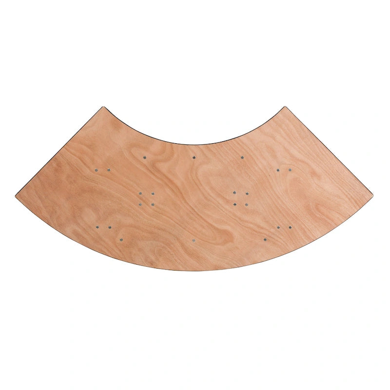 4-Fuß Serpentine Holz Klapp-Bankett-Tisch - 24B x 48T x 30.25H - 24B x 48T x 30.25H