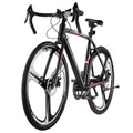 VEVOR Rennrad, 700C Laufräder, SHIMANO 14-Gang-Antrieb, Stadt-Pendler-Rennrad mit Aluminiumlegierungsrahmen, Rennlenker, Schwarz