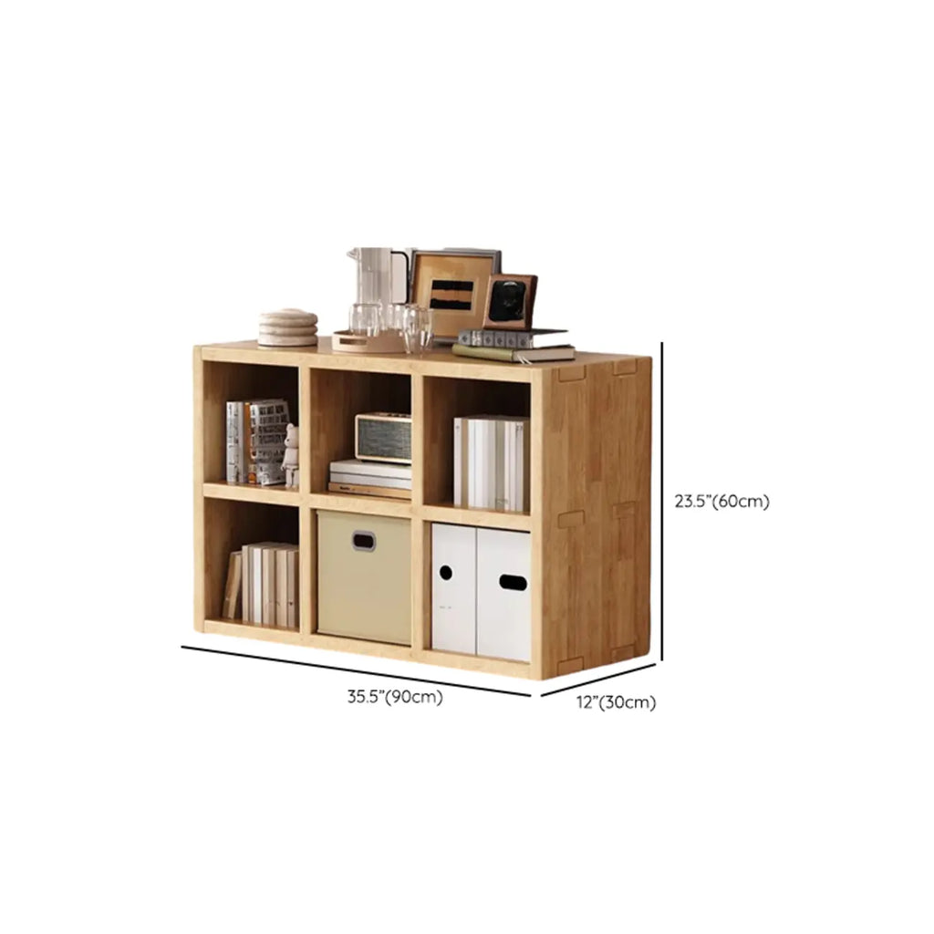 Modernes horizontales 8-faches Holzregal in Natur-Optik