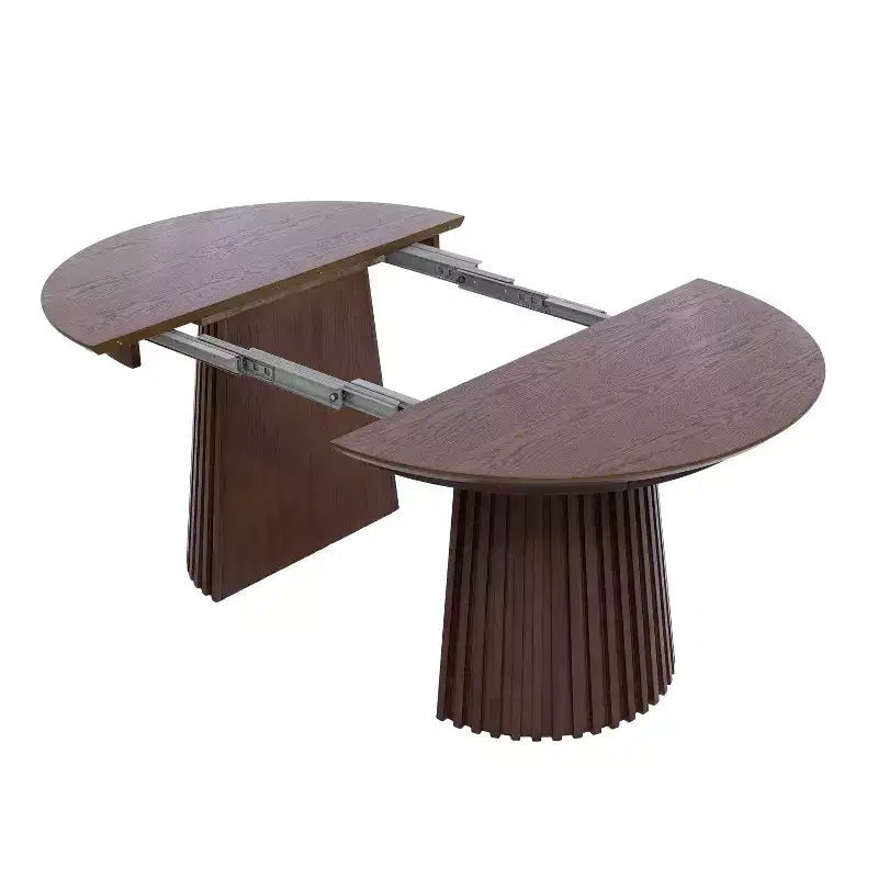 Christopher Knight Home Bennett Mid-Century Modern Essgruppe aus Holz, 5-teilig, ausziehbarer Tisch und 4 gepolsterte Stühle mit Rohrgeflecht-Rückenlehne