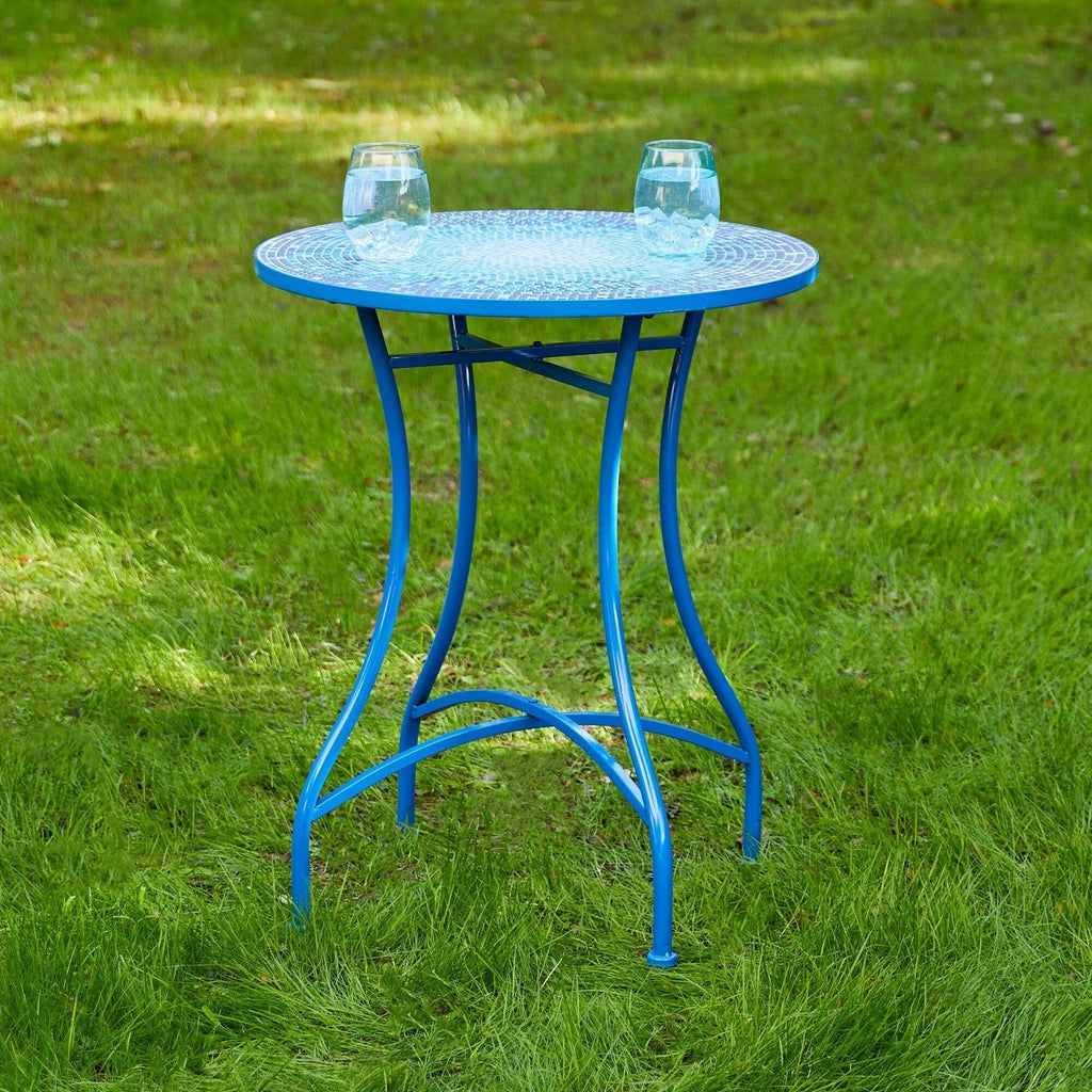 Glitzhome Klappbares Bistro-Set aus Metall für den Außenbereich, 3-teilig, Terrassentisch und Stühle