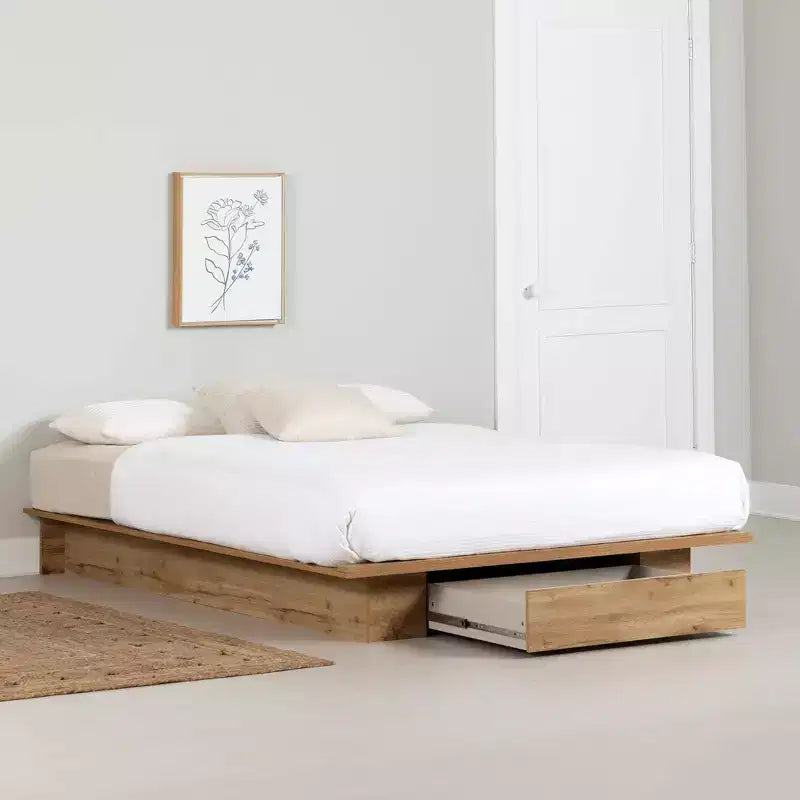 South Shore Full-/Queen-Size-Plattformbett, Nordische Eiche