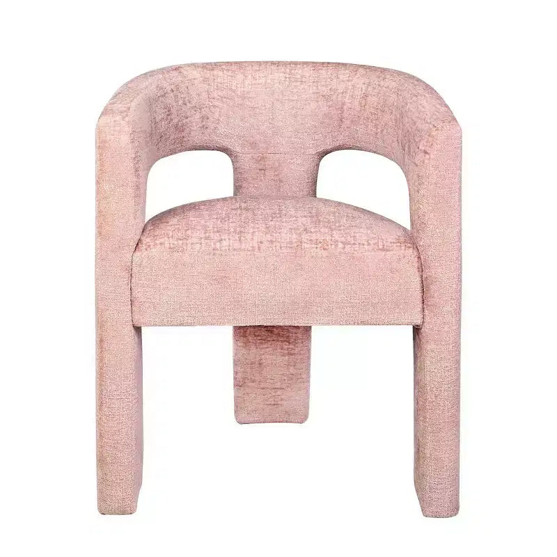 Jofran, Gwen moderner Luxus-Polstersessel aus Jacquard-Stoff – Farbe: Rosa