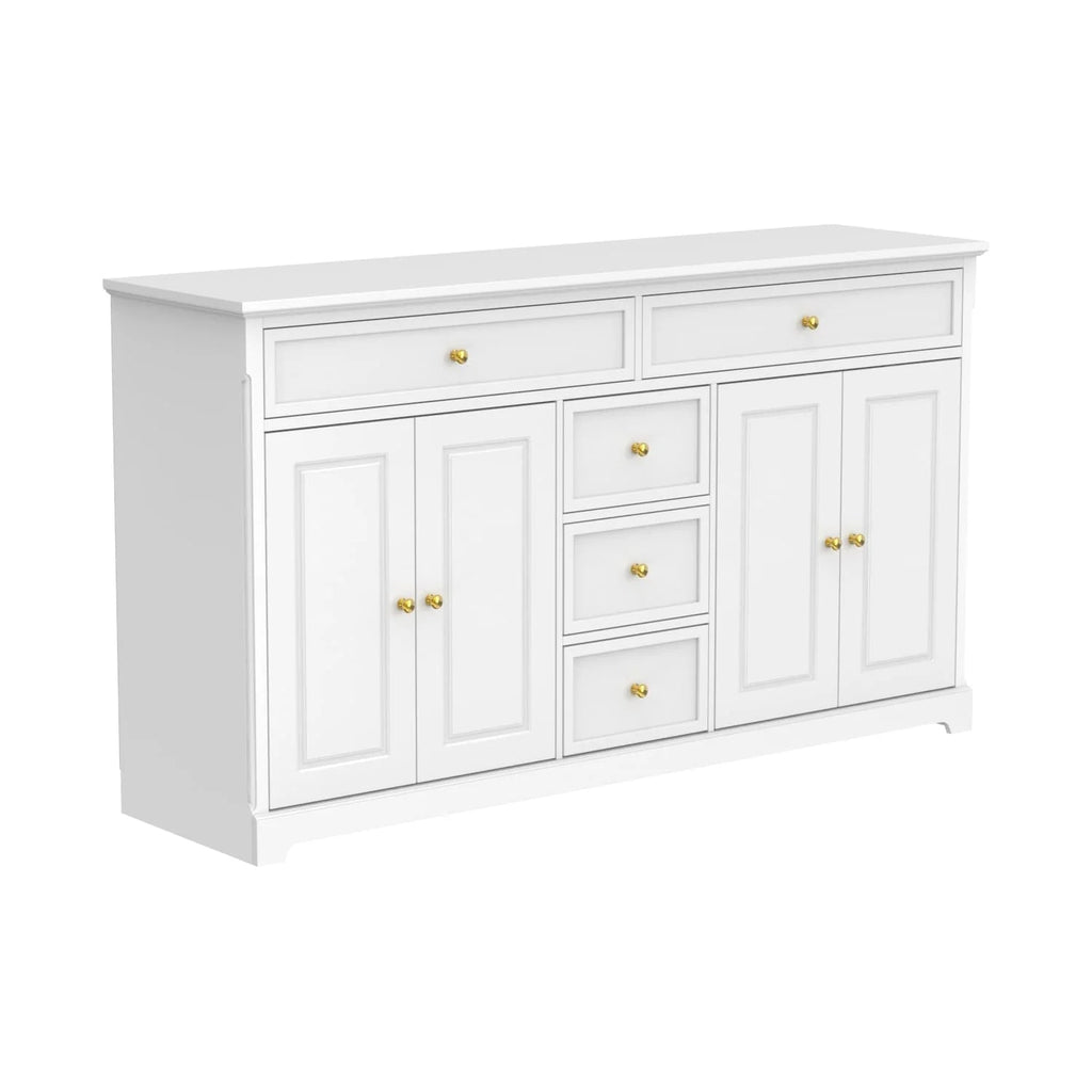 59,1 Sideboard Buffet Weiß Mid-Century Modern Contemporary Lackiert