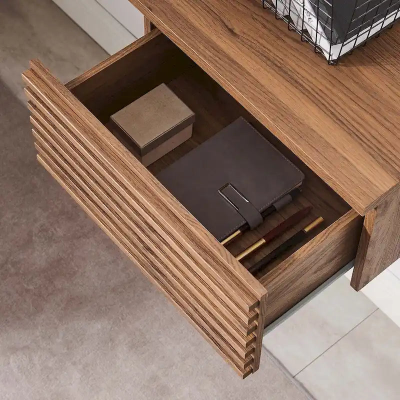 Render Wandmontierter Eckschreibtisch