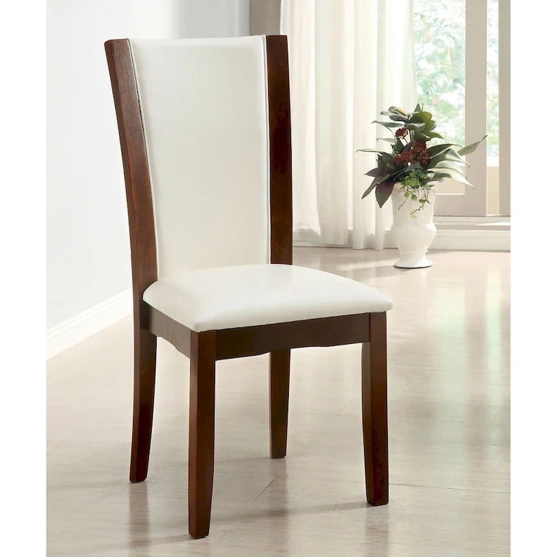 Bind Modernes Esszimmer-Set aus massivem Holz, 7-teilig, mit offenem Regal von Furniture of America