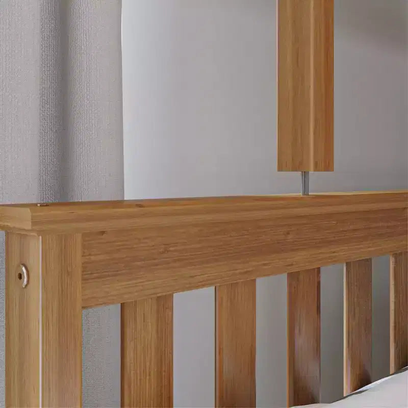 Max & Lily Etagenbett, oben Einzelbett, unten Doppelbett, Massivholz-Etagenbett mit Leiter für Kinder