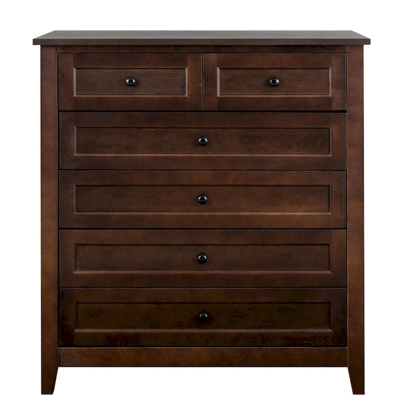 Kommode aus Massivholz mit sprühlackierten Schubladen, Buffetschrank, Sideboard mit Schließfächern, Anrichte, Konsolentisch mit Schließfächern