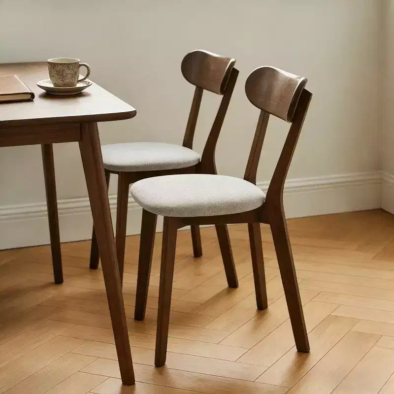 Set aus 2 Esszimmerstühlen aus Massivholz im Mid-Century-Modern-Stil, Küchenstühle für Esszimmer, Restaurant oder Wohnzimmer – Panipeachy
